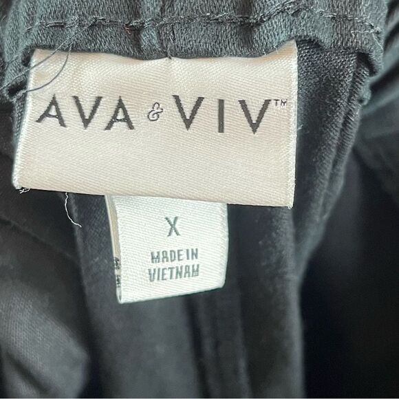 Ava & Viv Women’s Black Elastic Waist Pull On Pants, Size X, NWT - Picture 8 of 9